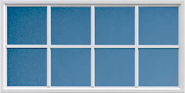 Sailsbury standard cross window for steel garage doors