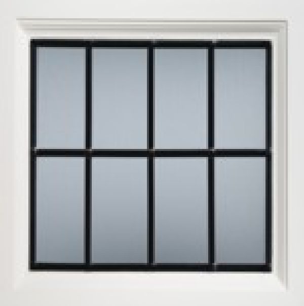 Square leaded window for GRP garage doors